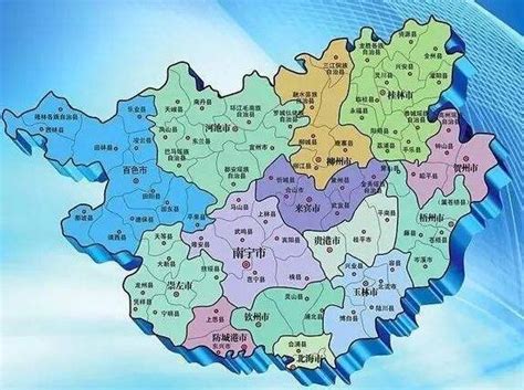 廣西地圖|广西壮族自治区地图全图